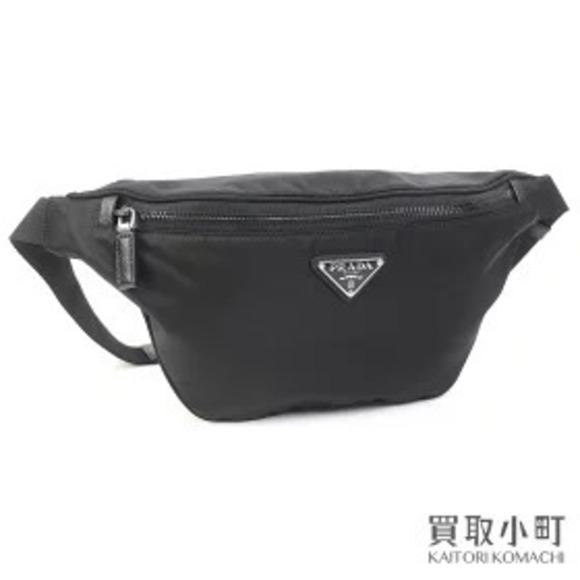 Prada Handbags - Prada Re Saffiano Leather Belt Bag Black Waist Crossbody Bum Sling Triangle